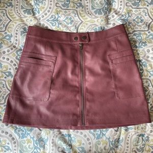 Free People Vegan Leather Mini Skirt (Size 12)